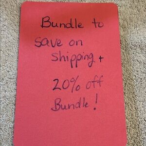 Bundle to save on shipping! At least 20% off bundle price!